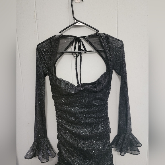 Baby Boo NWT Beautiful Sparkling Shrug Sleeve Dress - Picture 8 of 15